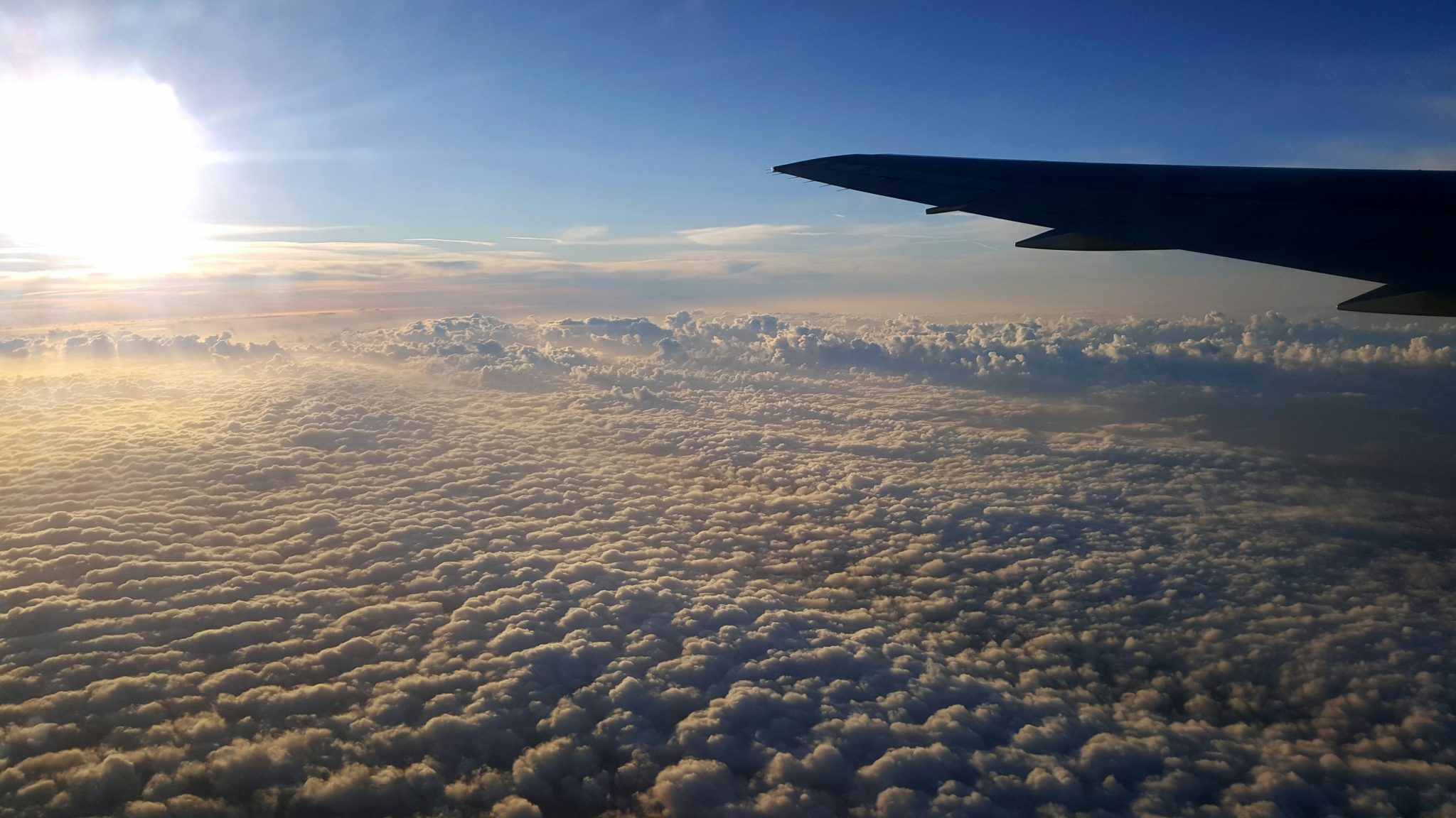 Clouds And Sky Seen From An Aeroplane Window Clouds And Sky Seen From An Aeroplane Window