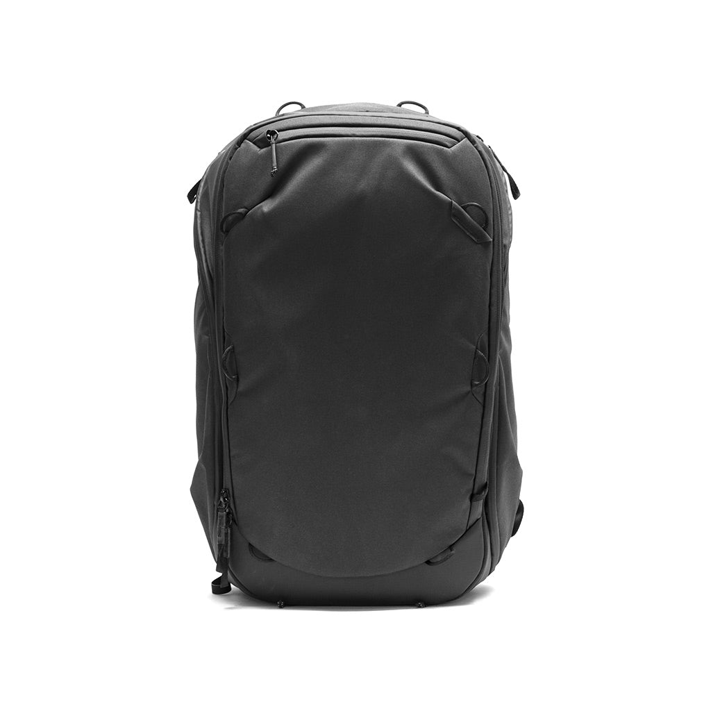 Peak Design Travel Backpack 45L Front View Peak Design Travel Backpack 45L In Black, Front View