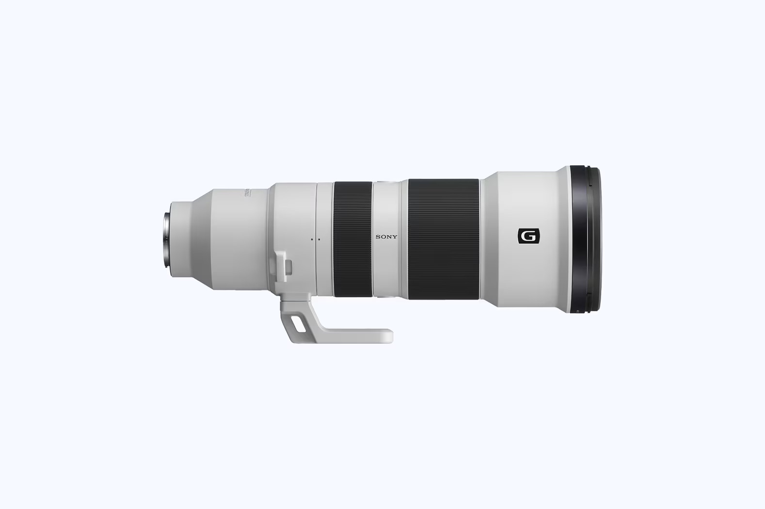 Sony Fe 400 800Mm F6 3 8 G Oss Reverse Side View Sony Fe 400-800Mm F6.3-8 G Oss Super-Telephoto Lens Seen From The Reverse Side With Tripod Foot And G Badge