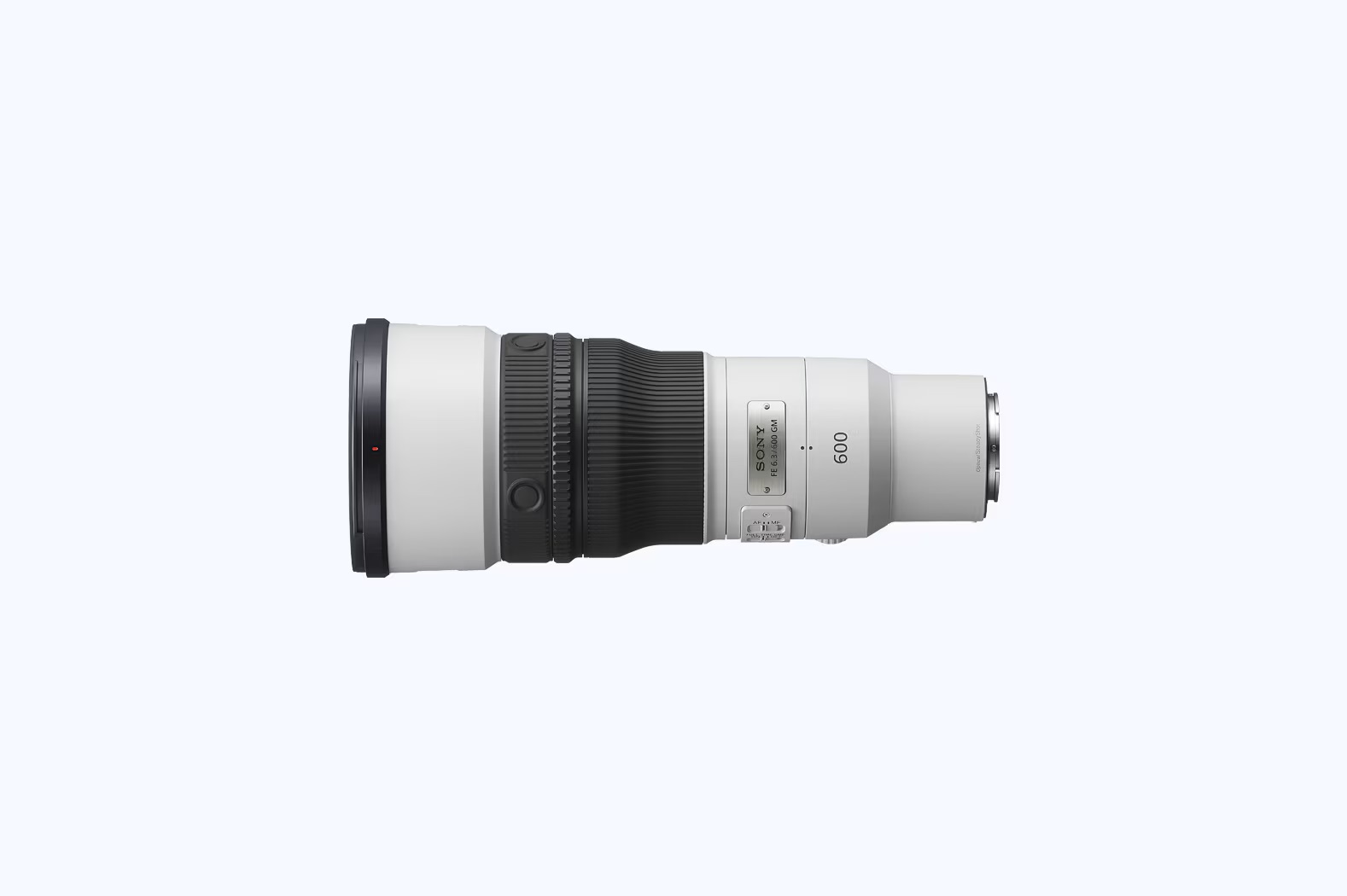 Sony Fe 600Mm F6 3 Gm Side View Side View Of The Sony Fe 600Mm F6.3 Gm Super-Telephoto Lens Showing Its 600 Marking