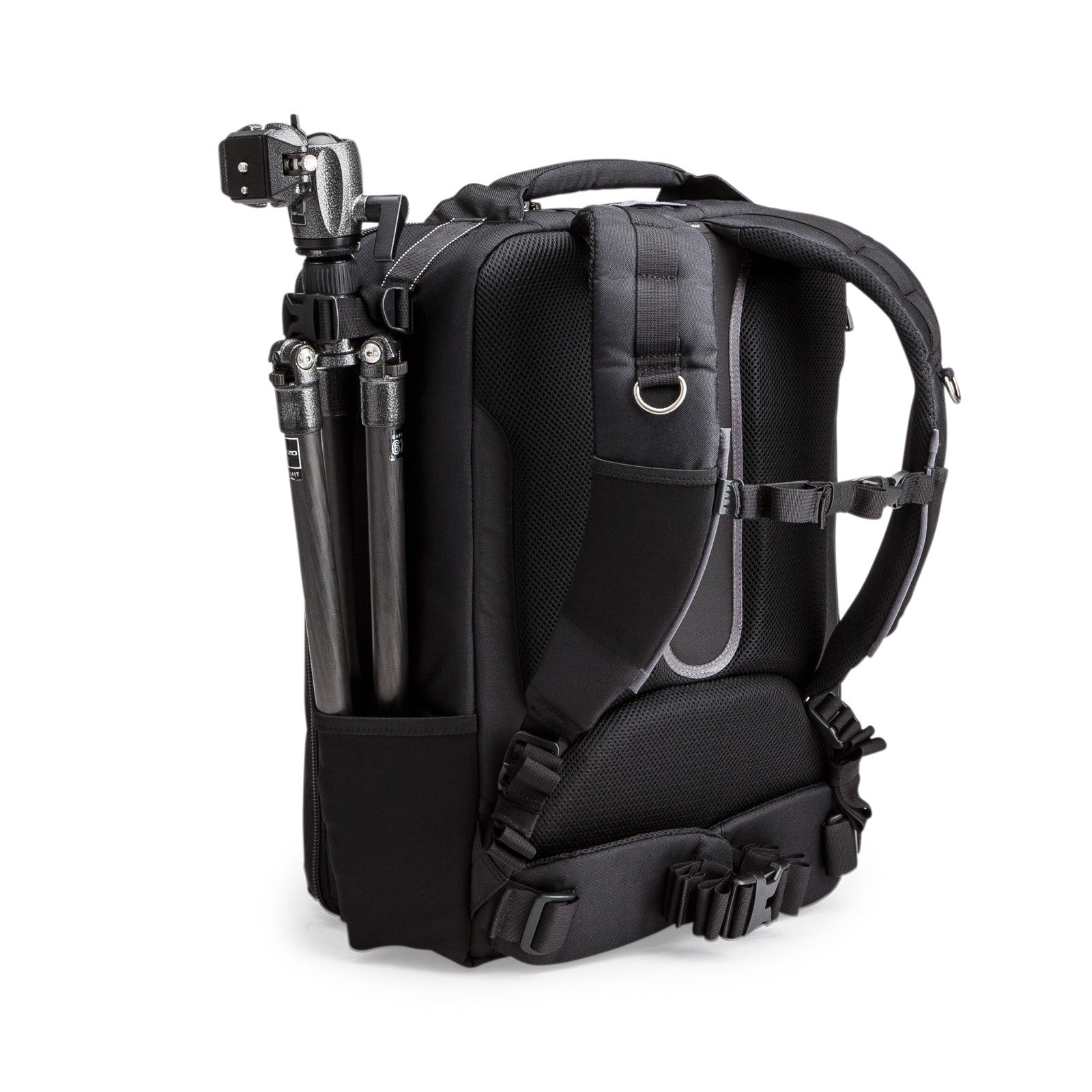 Think Tank Airport Accelerator With Tripod Attached Think Tank Airport Accelerator Camera Backpack With A Tripod Attached To The Side